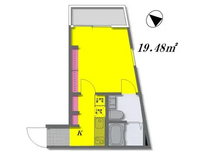 GSEL赤塚ジセルアカツカ(1K/3階)の間取り写真