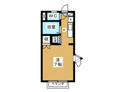 エナジーパル科野(ワンルーム/2階)の間取り写真