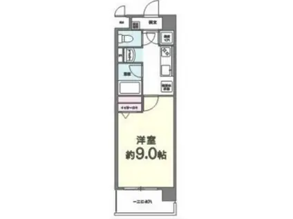 アーボンII(1K/4階)の間取り写真