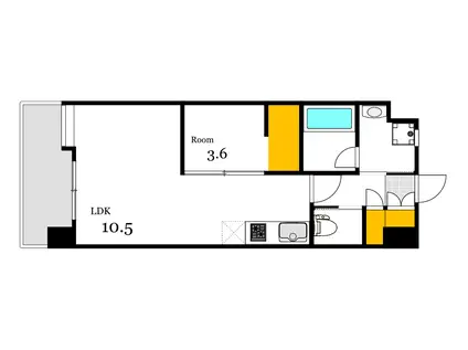 桜橋パーク(1LDK/5階)の間取り写真
