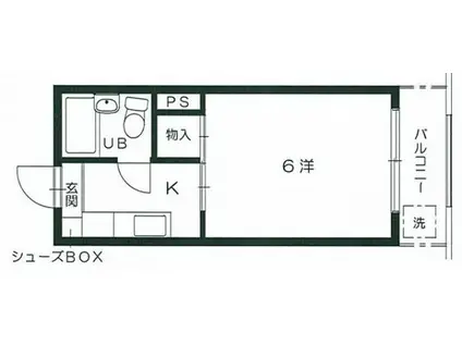 SUNNY 長束(1K/3階)の間取り写真