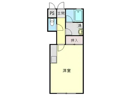 リッチヒルズ(ワンルーム/1階)の間取り写真