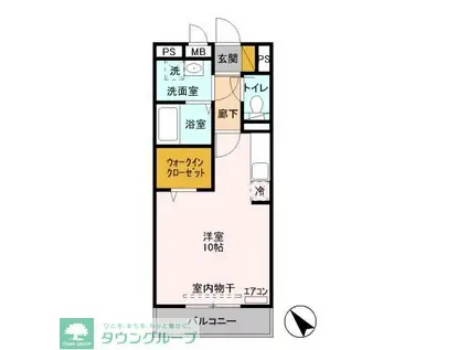 カメリア武蔵藤沢(ワンルーム/3階)の間取り写真