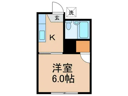 コーポイマイ(1K/2階)の間取り写真