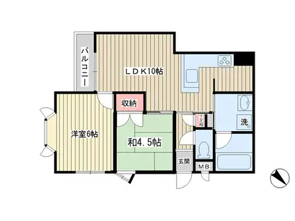 パラシオ(2LDK/3階)の間取り写真