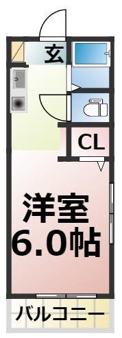 富士レイホービル第5(ワンルーム/2階)の間取り写真