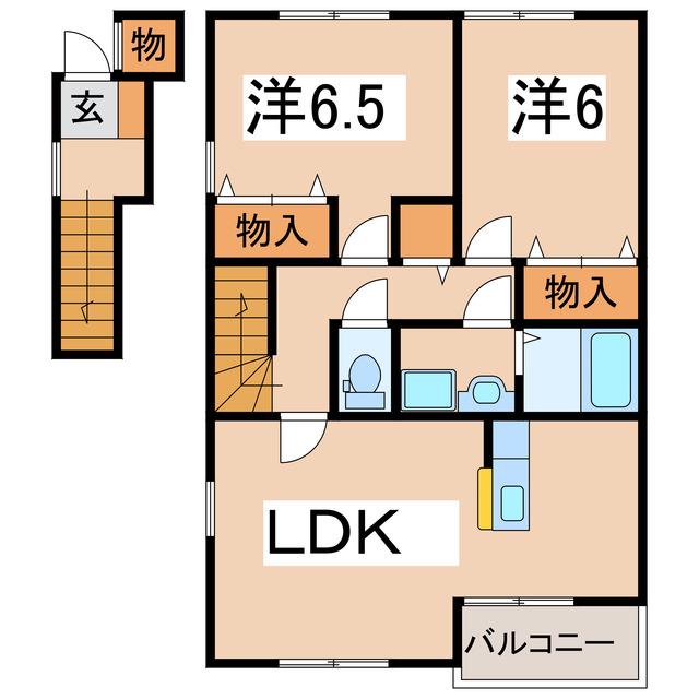 フロレスタ(2LDK/2階)の間取り写真