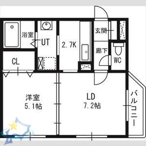 シャトーアンジュラス(1LDK/3階)の間取り写真