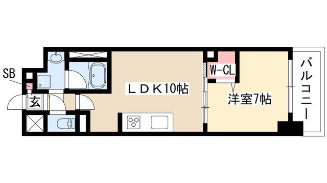 シュトルツ栄(1LDK/13階)の間取り写真