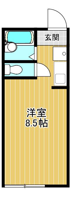 サンハウス永田(1K/1階)の間取り写真