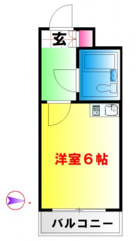 日興パレス阿佐ヶ谷PARTII(ワンルーム/3階)の間取り写真