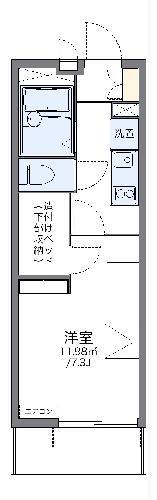 レオパレス安住(1K/1階)の間取り写真