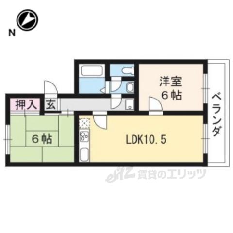 セジュールりょう(2DK/2階)の間取り写真