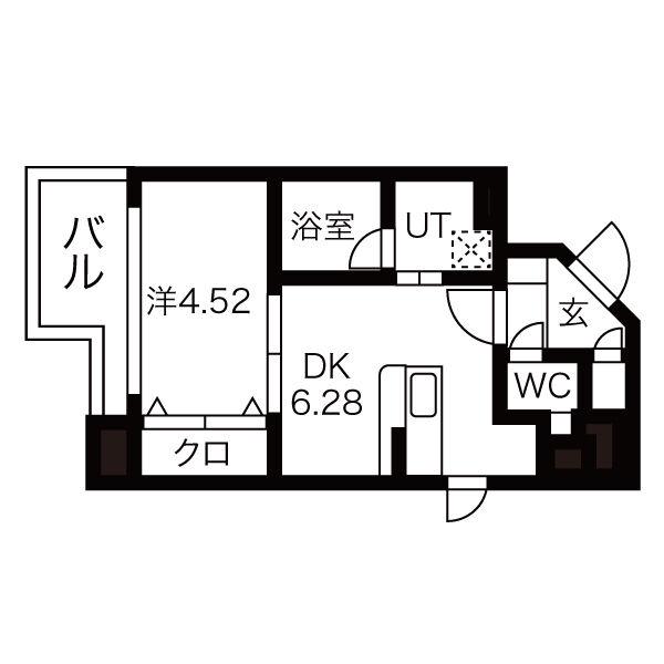 DA VINCHI(1DK/8階)の間取り写真