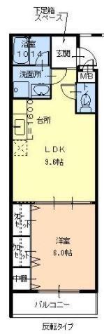 コリーヌ池上(1LDK/1階)の間取り写真