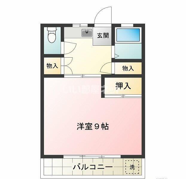 高橋コーポ(1K/2階)の間取り写真