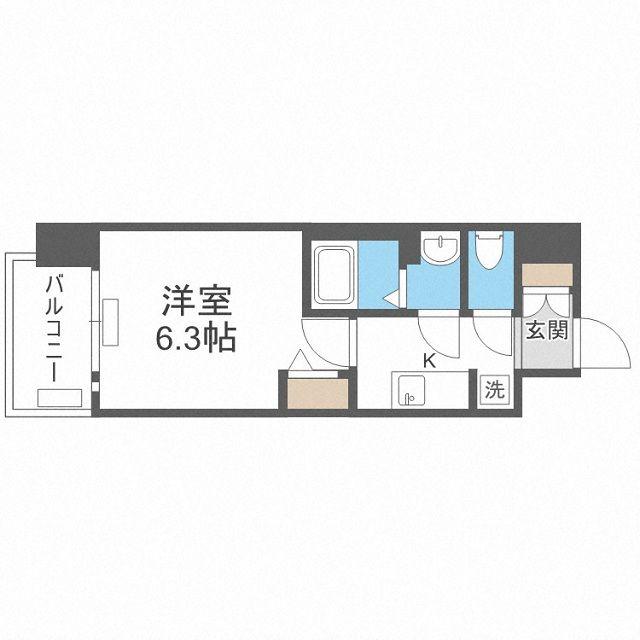 プレサンス梅田ヴェルテ(1K/12階)の間取り写真