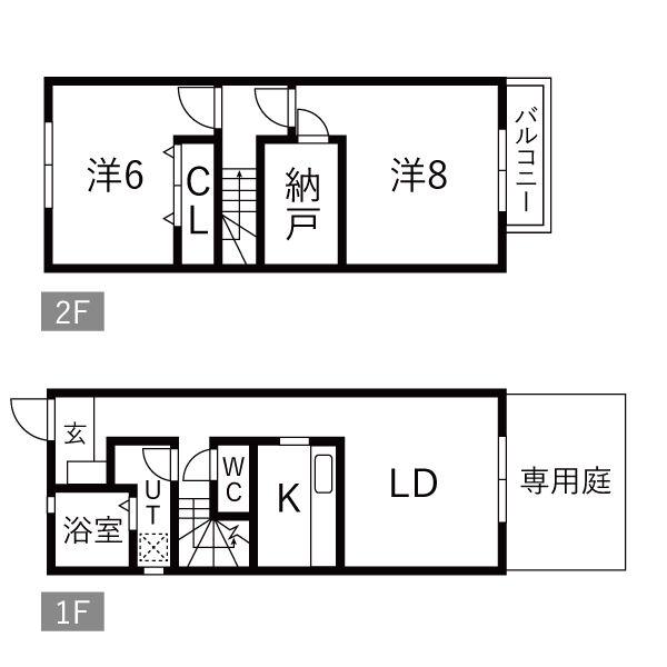 ウイン21(2SLDK/1階)の間取り写真