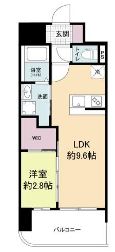 セレニテ難波グランデシュッド(1LDK/14階)の間取り写真