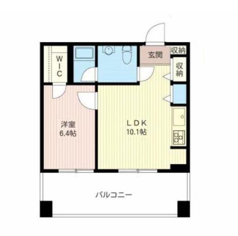 レジデンスシャルマン月島(1LDK/4階)の間取り写真