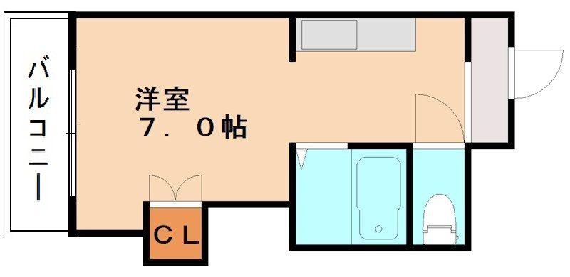 フィネスハイム(ワンルーム/2階)の間取り写真