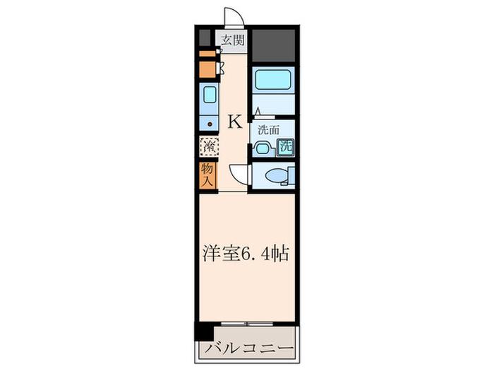 ロジェマンヴェール(1K/3階)の間取り写真
