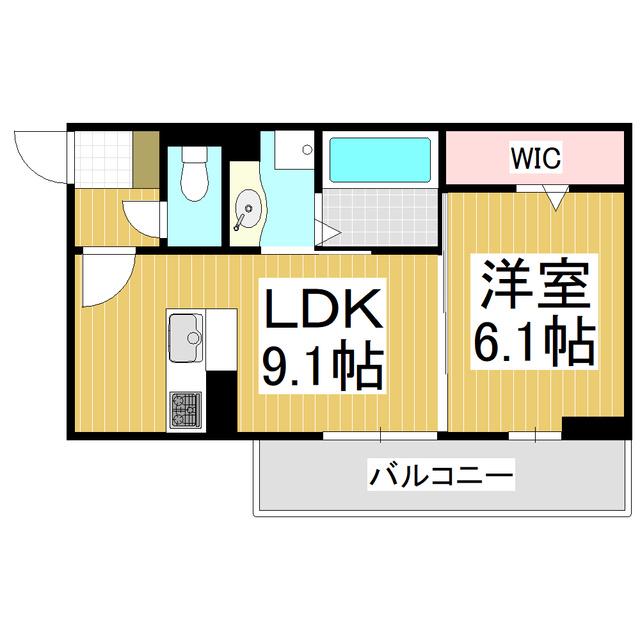 NEXUS D-ROOM笹部II(1LDK/2階)の間取り写真