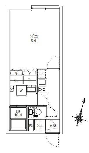 MAXIV CITY板橋区役所前(1K/4階)の間取り写真