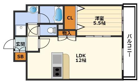 ミヤレジデンスセブン(1LDK/10階)の間取り写真