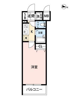 マイナビSTAYミライエ西新宿五丁目フロント(1K/3階)の間取り写真
