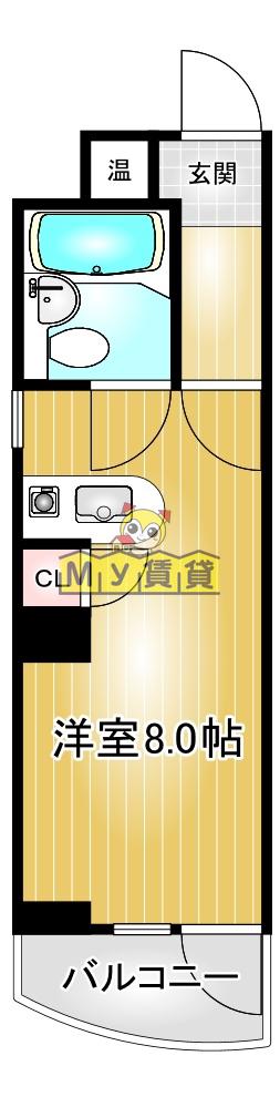 リアライズ鶴舞南II(ワンルーム/5階)の間取り写真