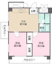 榎本ビル(2DK/4階)の間取り写真