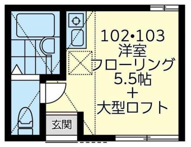 ユナイト戸部メルボルンの杜(ワンルーム/1階)の間取り写真