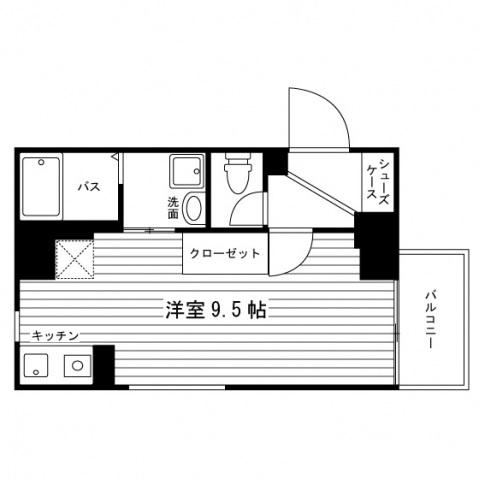 ウィスタリア東池袋(ワンルーム/5階)の間取り写真