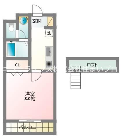 ノヴァンタ(1K/4階)の間取り写真