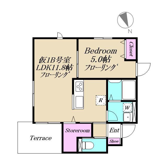 J・URBAN永福町(1LDK/1階)の間取り写真