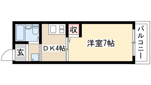 グリーンハイツ今池(1K/3階)の間取り写真
