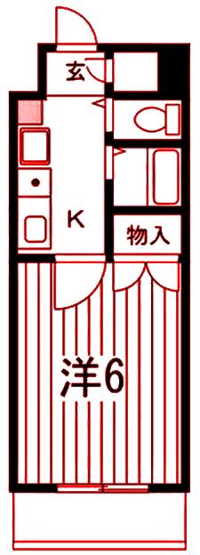 第8笠原ビル(1K/6階)の間取り写真