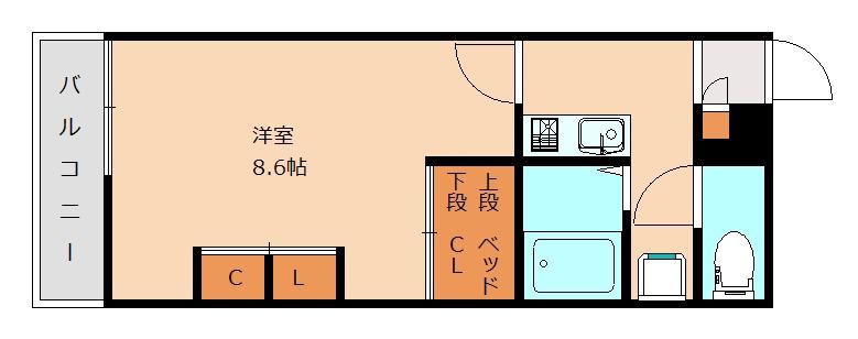 レオパレスVICTORY COURT(1K/1階)の間取り写真