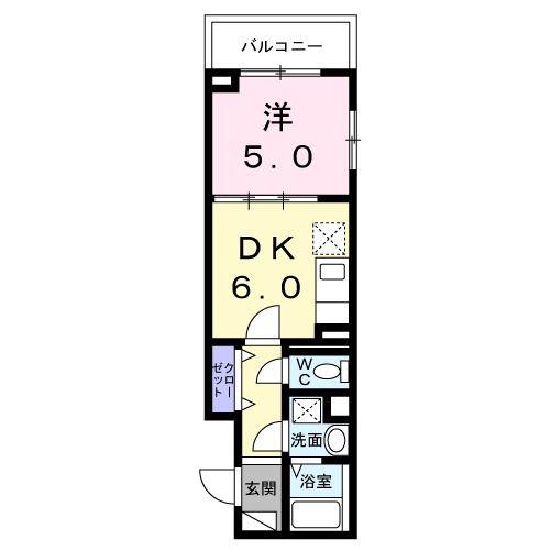 ロイヤルパイン ストリーム(1DK/3階)の間取り写真
