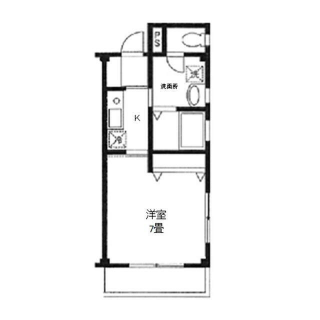 PLAINII(1K/3階)の間取り写真