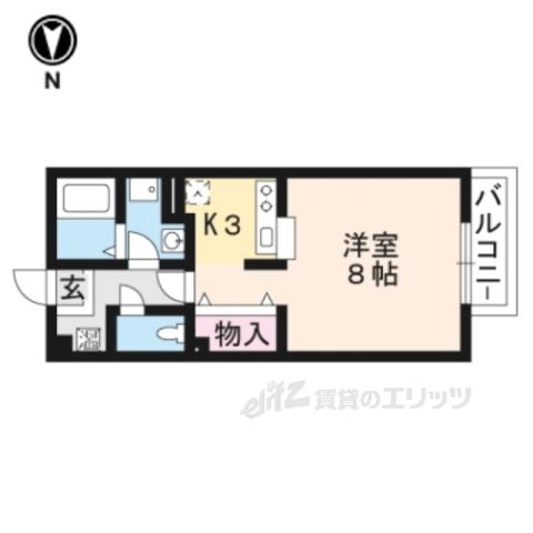 コートTAKE優(ワンルーム/1階)の間取り写真