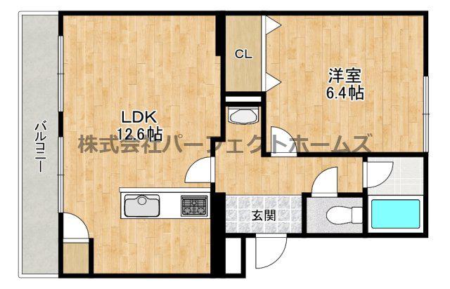 春日ダイヤモンドハイム(1LDK/2階)の間取り写真