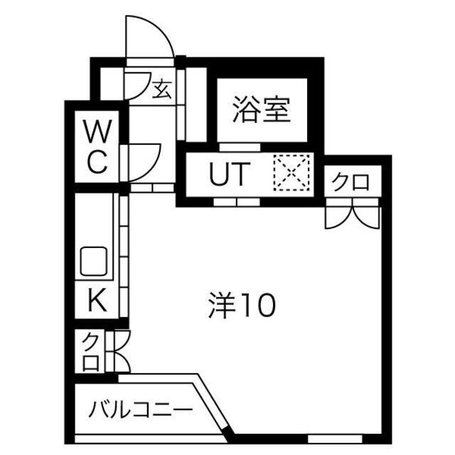 SPACE CUBE HONJIN(1K/2階)の間取り写真