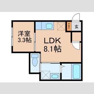 ARTE久留米(1LDK/1階)の間取り写真