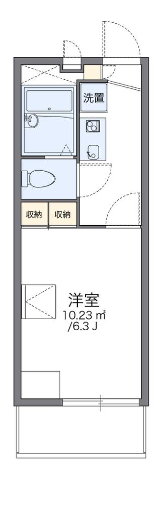 レオパレス新森(1K/1階)の間取り写真