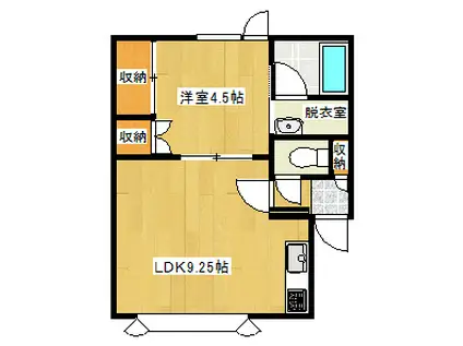 クレイドルN5(1LDK/2階)の間取り写真