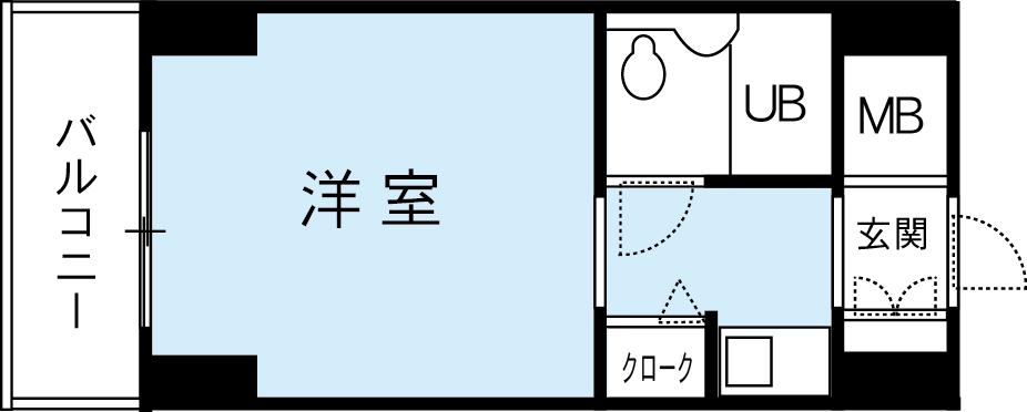 パレスST(1K/3階)の間取り写真