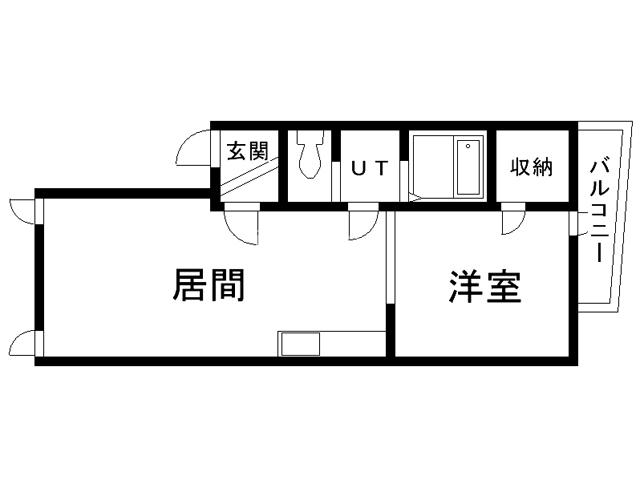 ヴィラウェルネス(1LDK/1階)の間取り写真