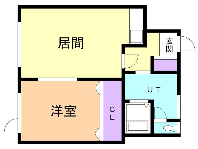 大昭ハイツ若山(1DK/2階)の間取り写真